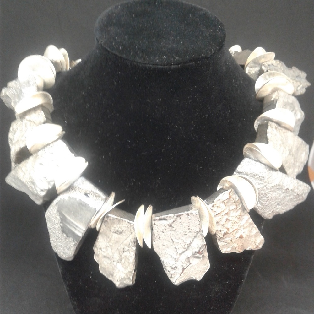 Silver Dipped  Statement Choker